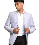 Men'S Aqua Jaquared Blazer