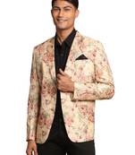 Men'S Brown Silk Blend Blazer