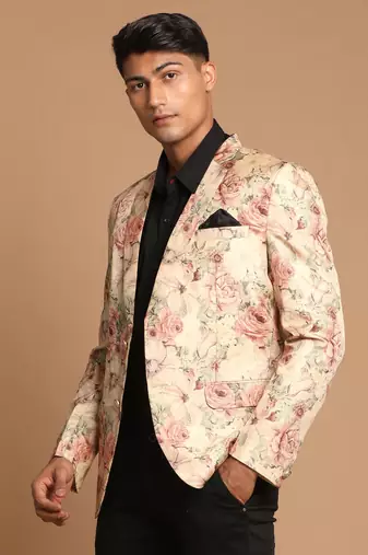 Multicolor Silk Blend Blazer