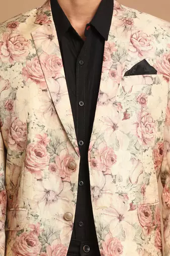 Multicolor Silk Blend Blazer