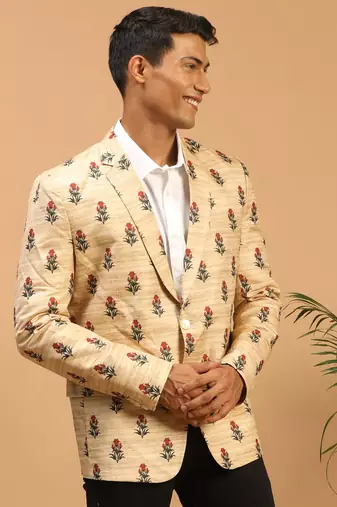 men's beige blazer