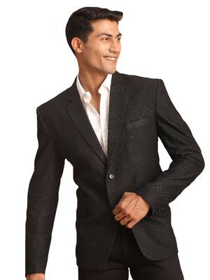 Black Silk Blend Blazer 1