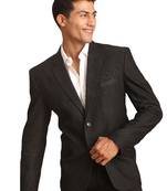 Men'S Black Silk Blend Blazer
