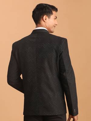 Black Silk Blend Blazer 3