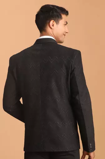 Black Silk Blend Blazer