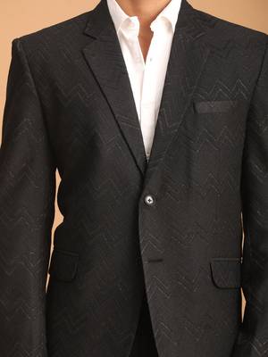 Black Silk Blend Blazer 4