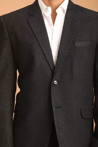Black Silk Blend Blazer