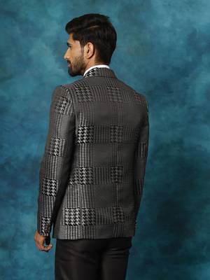 Grey Houndstooth Blazer 3