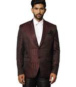 Men'S Magenta Houndstooth Blazer