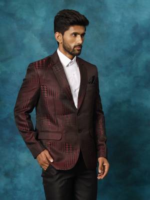 maroon houndstooth blazer 2
