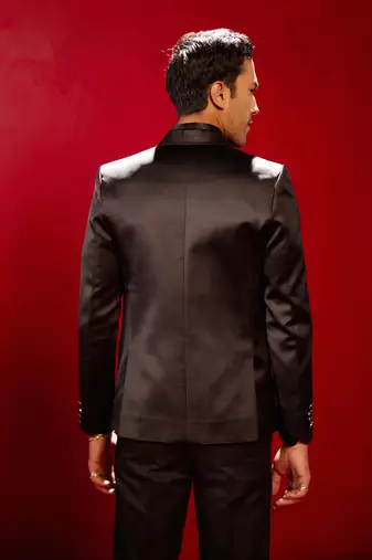 brown sequence collar blazer