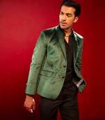 Green Velvet Blazer