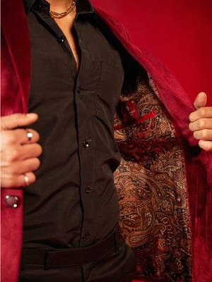 Maroon Velvet Blazer 4