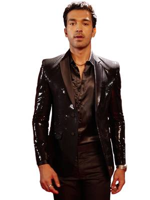 Black Viscose Blazer 2