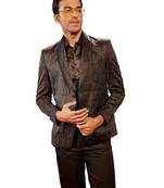 Men'S Black Silk Blend Blazer