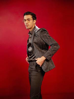 Brown Silk Blend Blazer 2