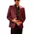 Maroon Silk Blend Blazer