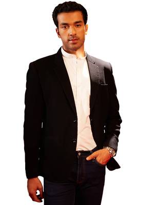 Black Silk Blend Blazer 2