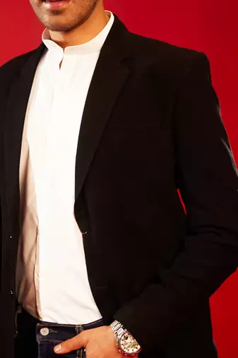 Black Silk Blend Blazer