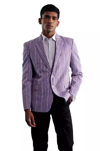 Men'S Purple Casual Blazer