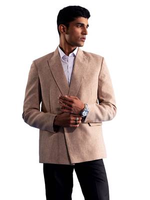 Beige Cotton Blazer 1