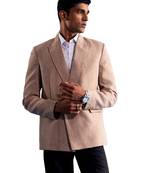Men'S Beige Cotton Blazer