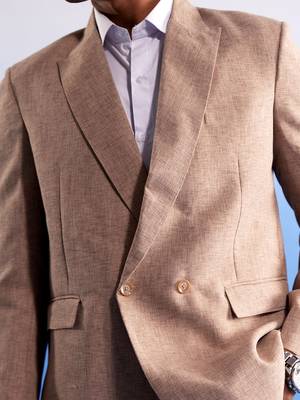 Beige Cotton Blazer 4