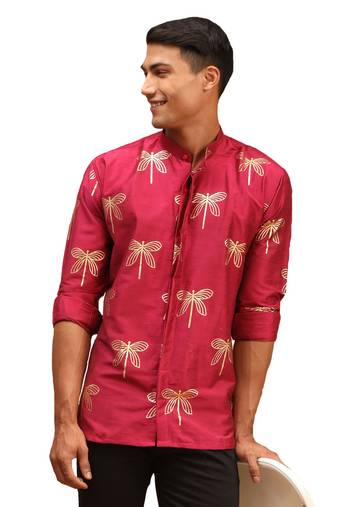 Men'S Falsa Viscose Ethnic Shirt