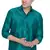 Green Silk Blend Ethnic Shirt