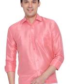 Pink Silk Blend Ethnic Shirt