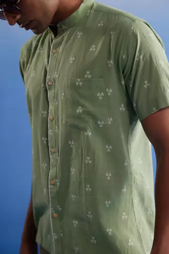 Green Cotton Shirt