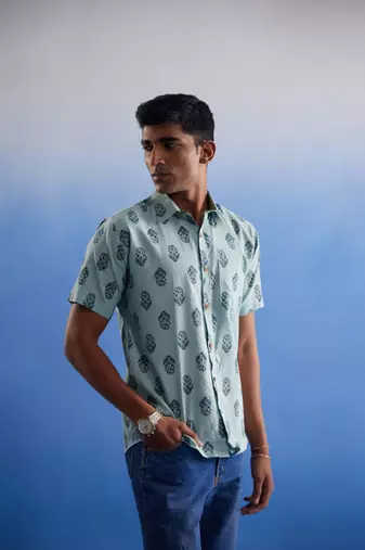 Mehandi Cotton Shirt