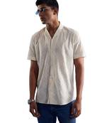 Cream Cotton Ethnic Shirt