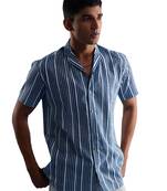 Indigo Blue Cotton Shirt
