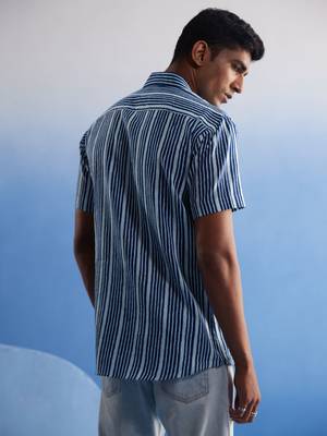 Indigo Blue Cotton Shirt 3