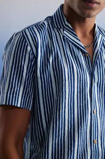 Indigo Blue Cotton Shirt