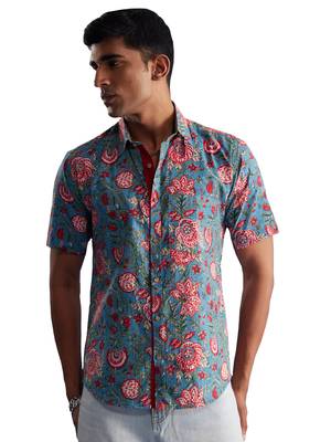 Aqua Cotton Shirt 1