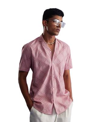 Pink Cotton Ethnic Shirt 1