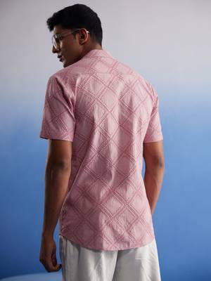 Pink Cotton Ethnic Shirt 3