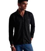 Black Rayon Ethnic Shirt