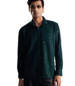 Green Rayon Ethnic Shirt