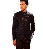 Black Schiffli Jodhpuri