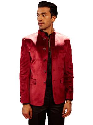 Maroon Velvet Jodhpuri 1