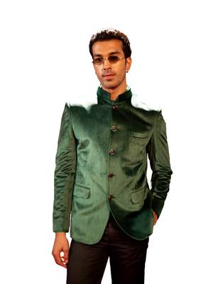 Green Velvet Jodhpuri 1