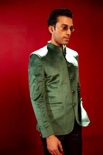 Green Velvet Jodhpuri