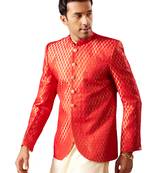 Red Silk Blend Jodhpuri