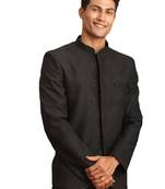 Men'S Black Silk Blend Jodhpuri