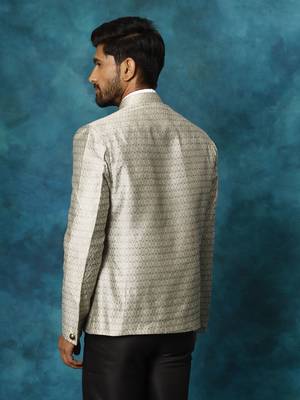 Men'S Beige Silk Blend Jodhpuri 3