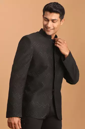Black Silk Blend Jodhpuri