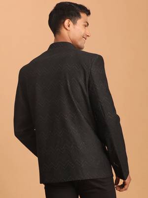 Black Silk Blend Jodhpuri 3